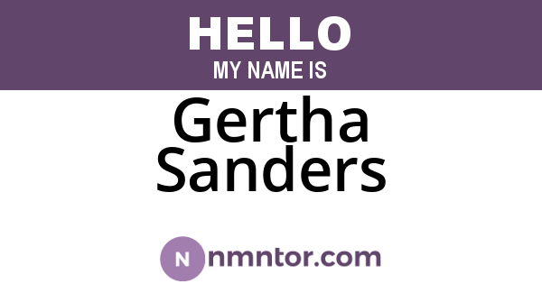 Gertha Sanders