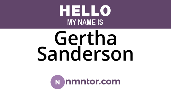 Gertha Sanderson
