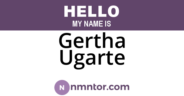 Gertha Ugarte