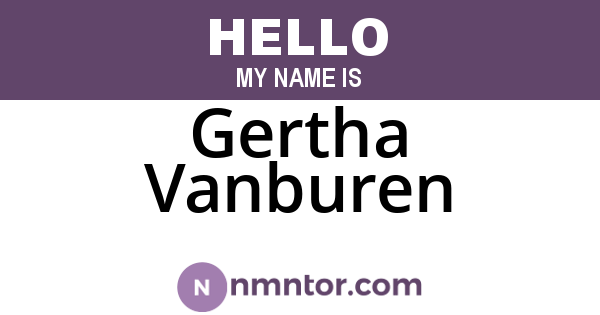 Gertha Vanburen