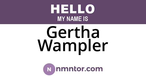 Gertha Wampler