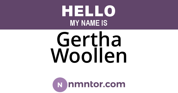 Gertha Woollen