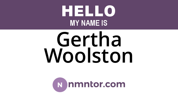 Gertha Woolston