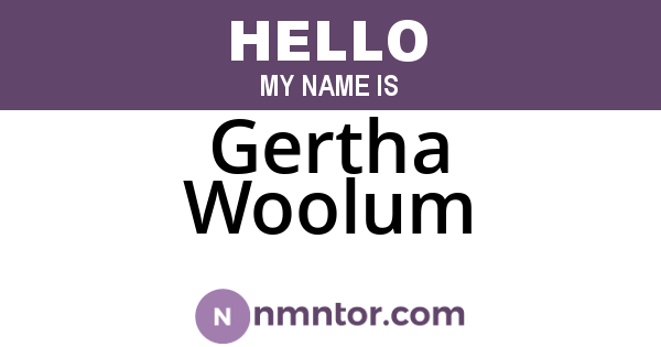 Gertha Woolum