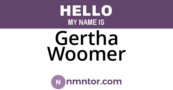 Gertha Woomer