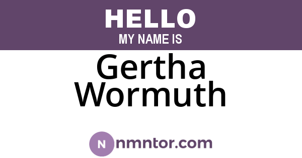 Gertha Wormuth