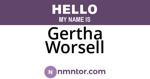 Gertha Worsell