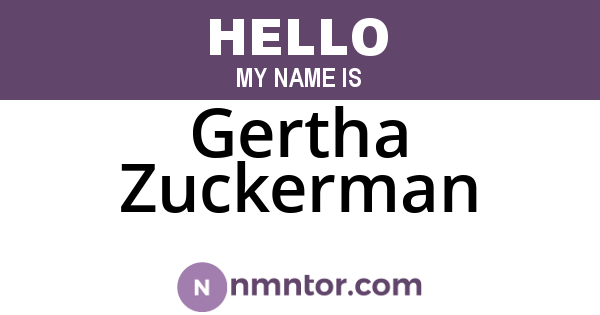 Gertha Zuckerman