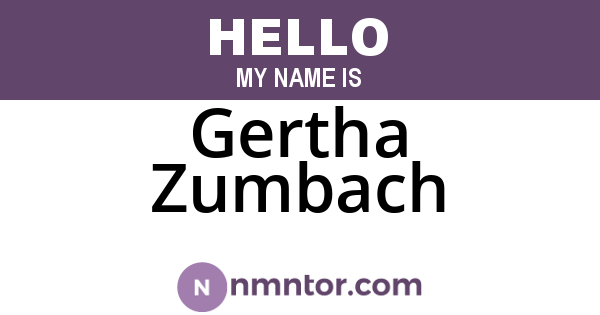 Gertha Zumbach