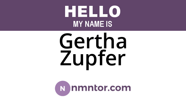 Gertha Zupfer