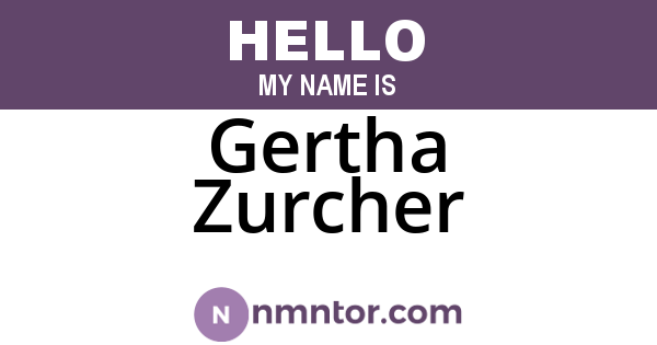 Gertha Zurcher
