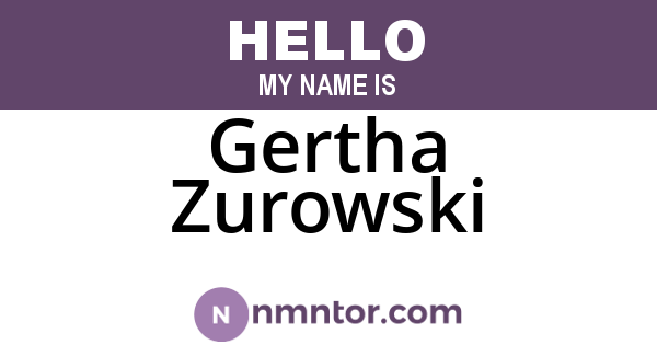 Gertha Zurowski