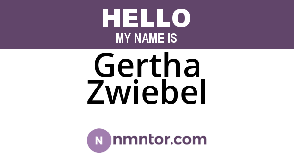 Gertha Zwiebel