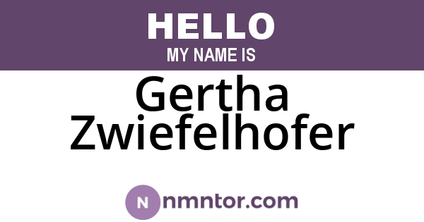 Gertha Zwiefelhofer