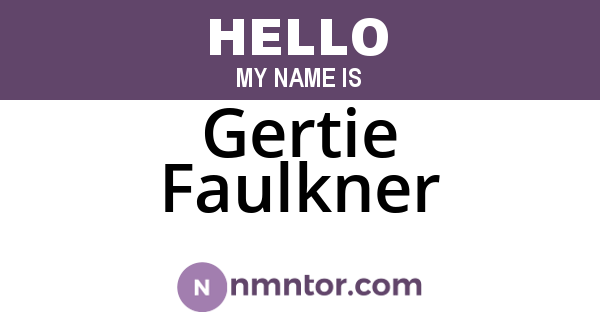 Gertie Faulkner