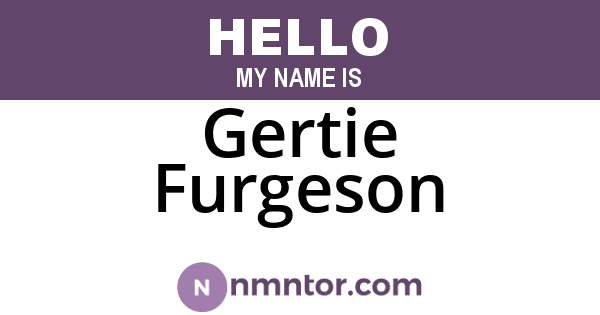 Gertie Furgeson