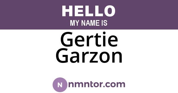 Gertie Garzon