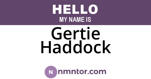 Gertie Haddock