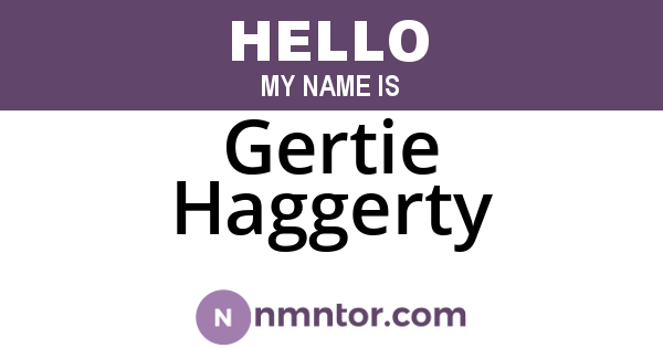 Gertie Haggerty