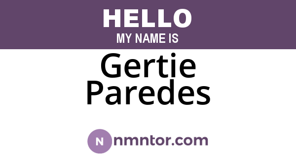 Gertie Paredes