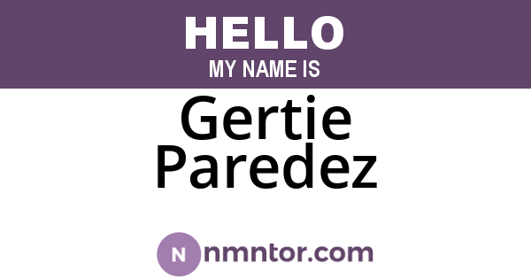 Gertie Paredez
