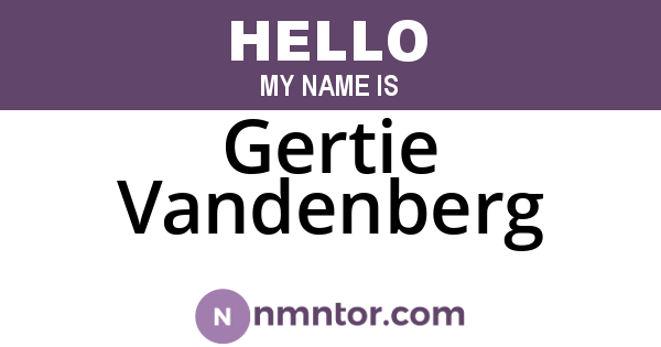 Gertie Vandenberg