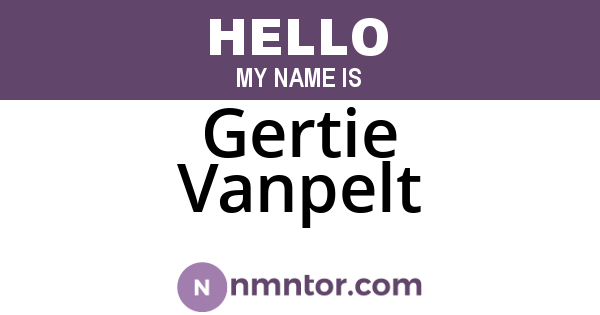 Gertie Vanpelt