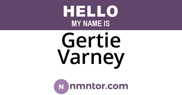 Gertie Varney