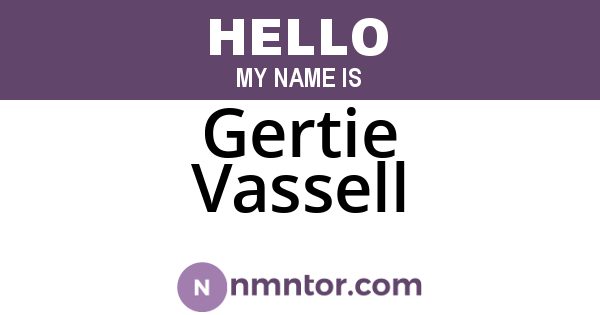 Gertie Vassell