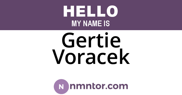 Gertie Voracek