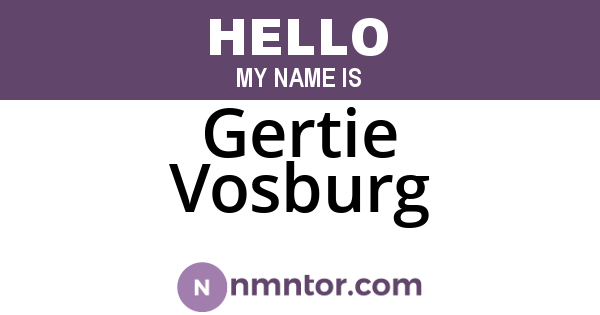 Gertie Vosburg