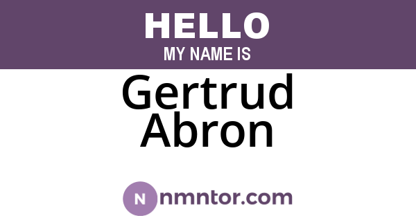 Gertrud Abron