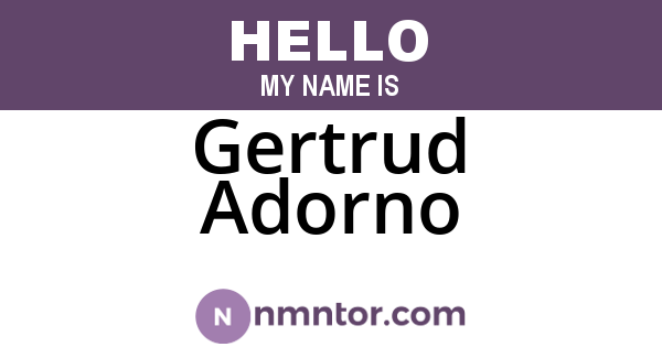 Gertrud Adorno