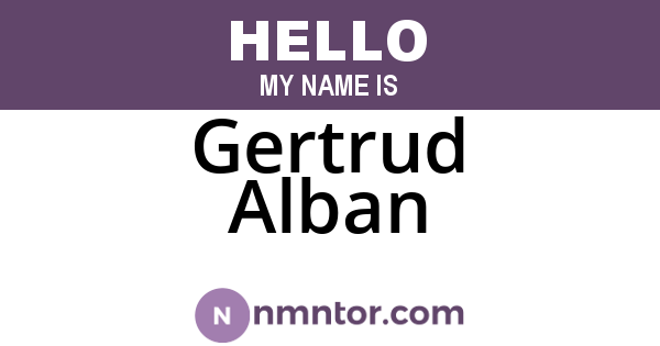 Gertrud Alban