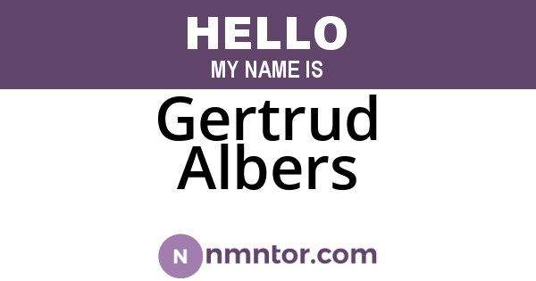 Gertrud Albers