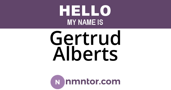 Gertrud Alberts