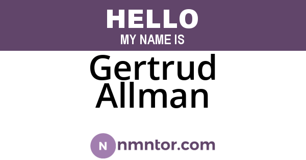 Gertrud Allman