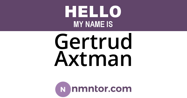 Gertrud Axtman