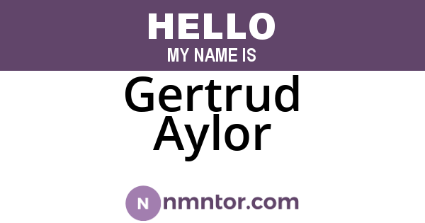 Gertrud Aylor