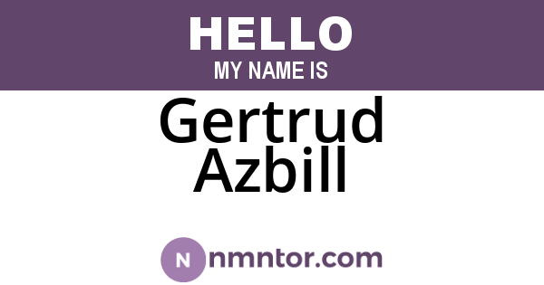 Gertrud Azbill