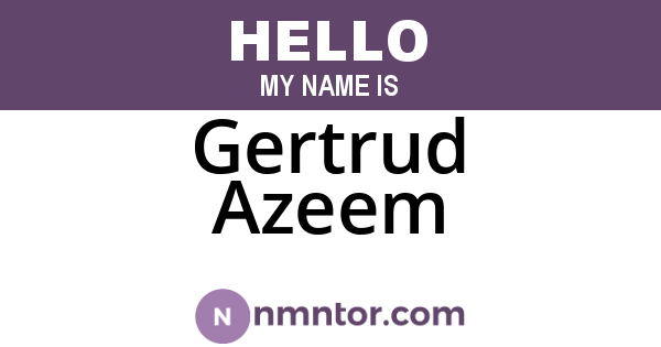 Gertrud Azeem