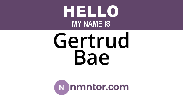 Gertrud Bae