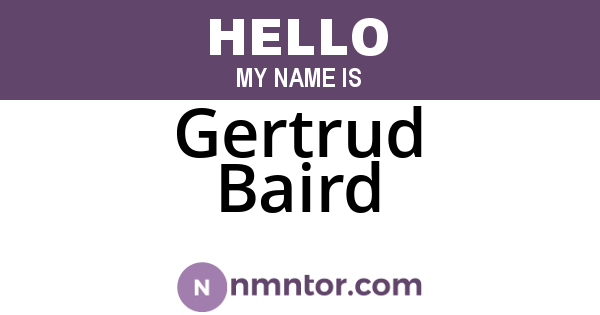 Gertrud Baird