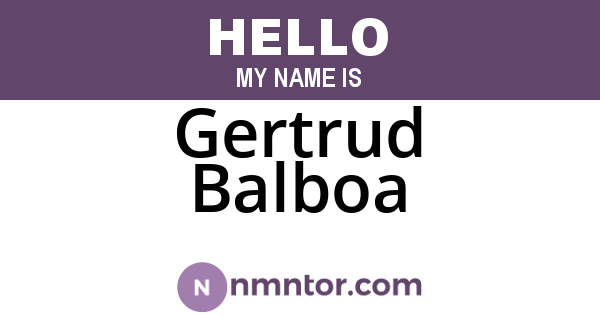 Gertrud Balboa