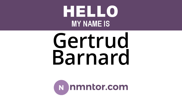 Gertrud Barnard