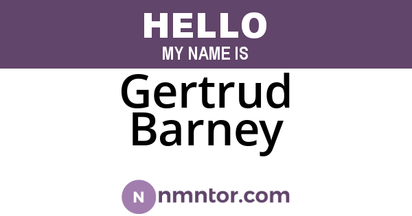 Gertrud Barney
