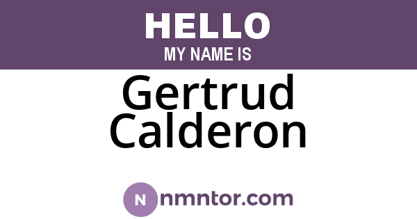 Gertrud Calderon