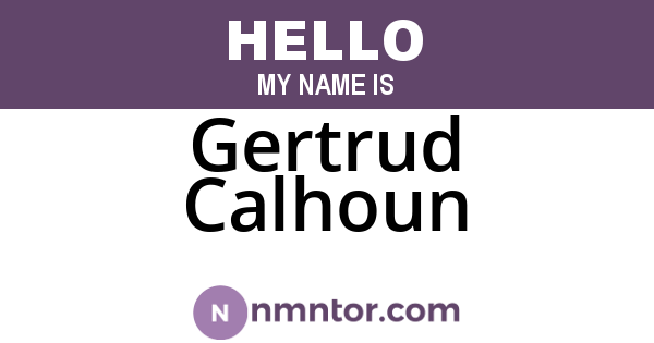 Gertrud Calhoun