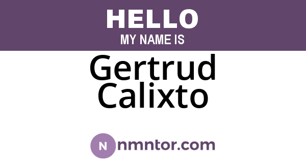 Gertrud Calixto