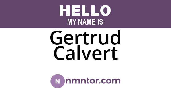 Gertrud Calvert